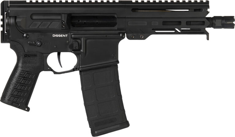 CMMG 55A938FAB Dissent  5.56x45mm NATO 30+1 6.50″, Black Cerakote Rec, OEM Grip, Picatinny Buffer Adapter, Zeroed Drop-In Single Stage Trigger