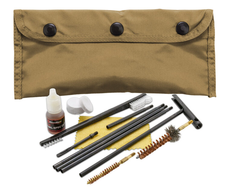 KleenBore POU302T Modular Cleaning Kit Coyote Tan Multi-Caliber Handgun/Rifle Bronze/Nylon Bristles Nylon Case KleenBore POU302T Modular Cleaning Kit Coyote Tan Multi-Caliber Handgun/Rifle Bronze/Nylon Bristles Nylon Case