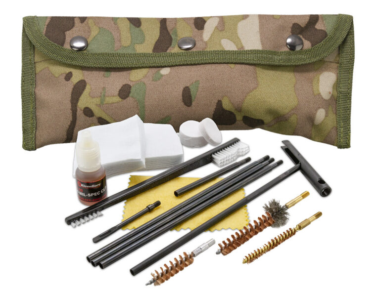 KleenBore POU303MC Modular Cleaning Kit Multi-Caliber Handgun/Rifle Bronze/Nylon Bristles Nylon Multi-Cam Case KleenBore POU303MC Modular Cleaning Kit Multi-Caliber Handgun/Rifle Bronze/Nylon Bristles Nylon Multi-Cam Case