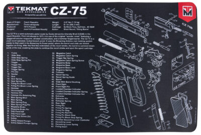TekMat TEKR17CZ75 CZ 75 Cleaning Mat Black/White Rubber 11″x17″ CZ-75 Parts Diagram