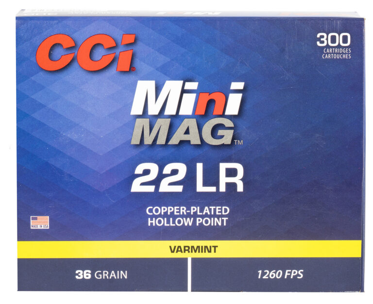 CCI 962 Mini-Mag Varmint 22LR 36gr Jacketed Hollow Point 300 Per Box/10 Case CCI 962 Mini-Mag Varmint 22LR 36gr Jacketed Hollow Point 300 Per Box/10 Case