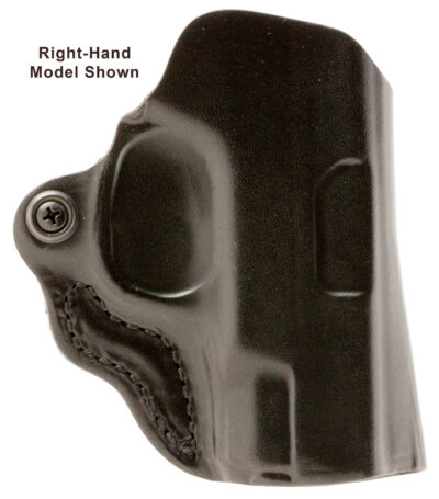 DeSantis Gunhide 019BB7WZ0 Mini Scabbard  OWB Black Leather Belt Slide Fits Springfield Prodigy w/wo Red Dot Fits 4.25″ Barrel Left Hand