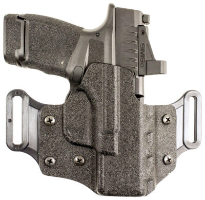 DeSantis Gunhide 195KA8WZ0 Veiled Partner  OWB Black Kydex Belt Slide Fits Springfield Prodigy w/wo Red Dot Fits 4.25-5″ Barrel Right Hand