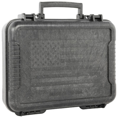 Outdoor Connection 10017 Molded Pistol Case  11″ Long Black w/US Flag Polypropylene