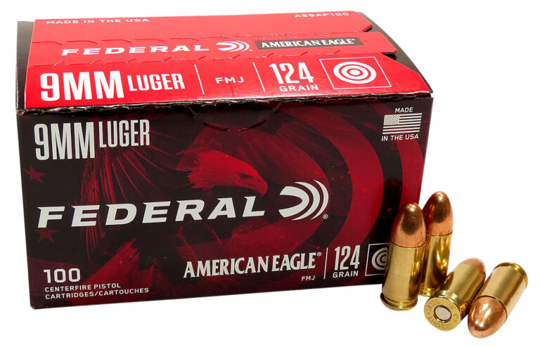 FEDERAL 9MM LUGER 124GR FMJ AMMO 100RD FEDERAL 9MM LUGER 124GR FMJ AMMO 100RD