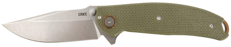 CRKT 2471 Butte 3.36″ Folding Plain Stonewashed D2 Steel Blade/OD Green G10 Handle Includes Pocket Clip CRKT 2471 Butte 3.36″ Folding Plain Stonewashed D2 Steel Blade/OD Green G10 Handle Includes Pocket Clip