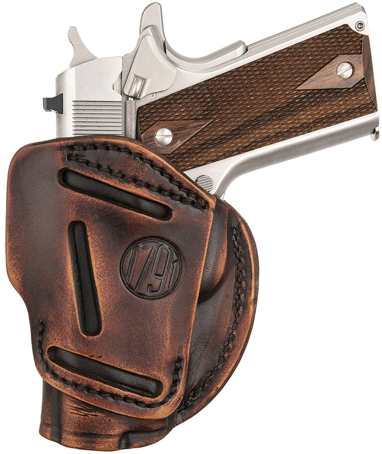 1791 Gunleather 3WH1VTGA 3-Way IWB/OWB Size 01 Vintage Leather Belt Loop Fits 1911 3-4″ Ambidextrous Hand 1791 Gunleather 3WH1VTGA 3-Way IWB/OWB Size 01 Vintage Leather Belt Loop Fits 1911 3-4″ Ambidextrous Hand