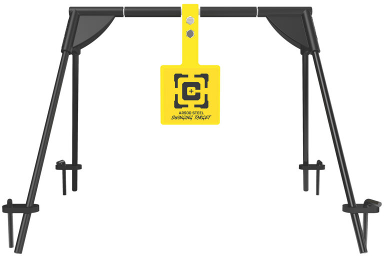 Caldwell 1187590 Swinging Rifle Black/Yellow AR500 Steel Hanging Standing Includes Ground Stakes Caldwell 1187590 Swinging Rifle Black/Yellow AR500 Steel Hanging Standing Includes Ground Stakes
