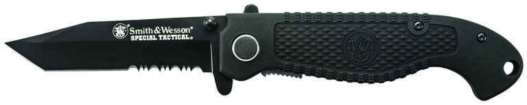 Smith & Wesson Knives CKTACBSCP Special Tactical 3.50″ Folding Part Serrated Stainless Steel Blade 4.60″ Black Smith & Wesson Knives CKTACBSCP Special Tactical 3.50″ Folding Part Serrated Stainless Steel Blade 4.60″ Black