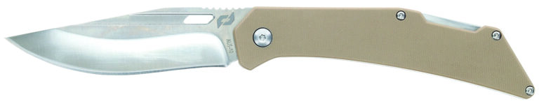 Schrade 1159301 Slingshot Lockback Folder 4″ Recurve Clip Point/Satin AUS-10 Blade 5″ G10 Handle