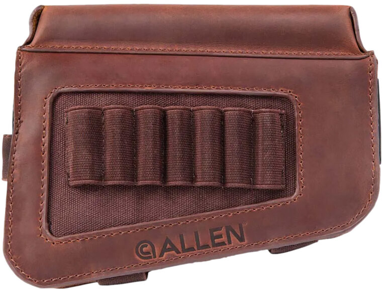 Allen 8519 Westcliff Buttstock Cartridge Carrier 7rd Leather Rifle Buttstock Mount Features Raised Cheek Piece Allen 8519 Westcliff Buttstock Cartridge Carrier 7rd Leather Rifle Buttstock Mount Features Raised Cheek Piece