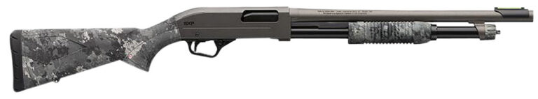 Winchester Repeating Arms 512450395 SXP Hybrid Defender 12 Gauge 3″ Chamber 5+1 (2.75″) 18″, Gray Barrel/Rec, TrueTimber Midnight Synthetic Furniture, Fiber Optic Front