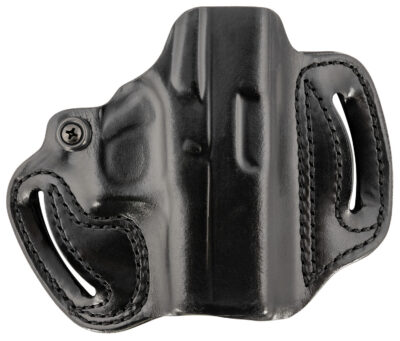 DeSantis Gunhide 086BA8BZ0 Mini Slide  OWB Black Leather Belt Slide Fits Glock 43/43x/48 Belt 1.75″ Wide Black Hand