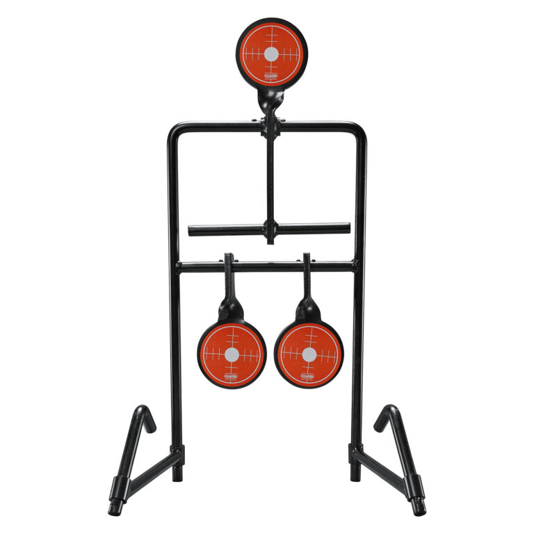 Champion Targets 40870 Gong Auto Reset Handgun Black/Orange Standing 3 Targets Champion Targets 40870 Gong Auto Reset Handgun Black/Orange Standing 3 Targets