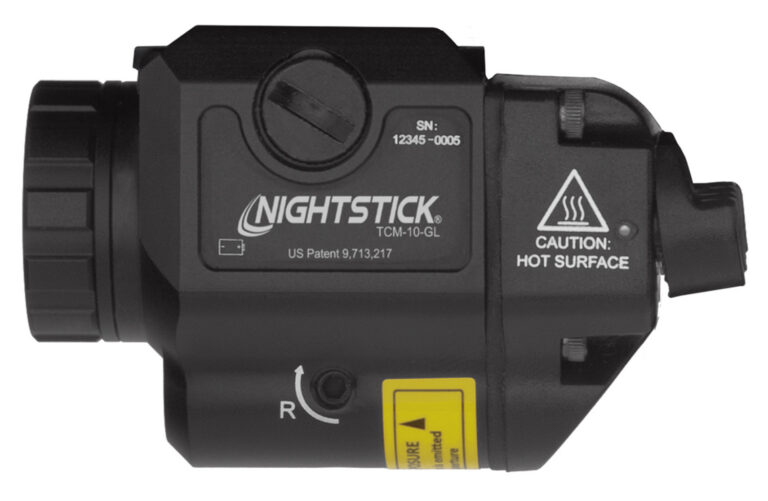 Compact Handgun Light w/Green Laser – 1 CR123 ? Black