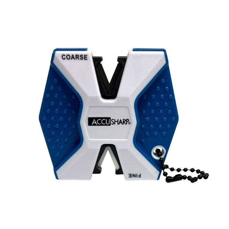 AccuSharp 342C 2-Step Knife Sharpener Hand Held Diamond Tungsten Carbide Sharpener Coarse/Fine Blue/White AccuSharp 342C 2-Step Knife Sharpener Hand Held Diamond Tungsten Carbide Sharpener Coarse/Fine Blue/White