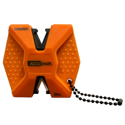 AccuSharp 344C 2-Step Knife Sharpener Hand Held Diamond Tungsten Carbide Sharpener Coarse/Fine Blaze Orange