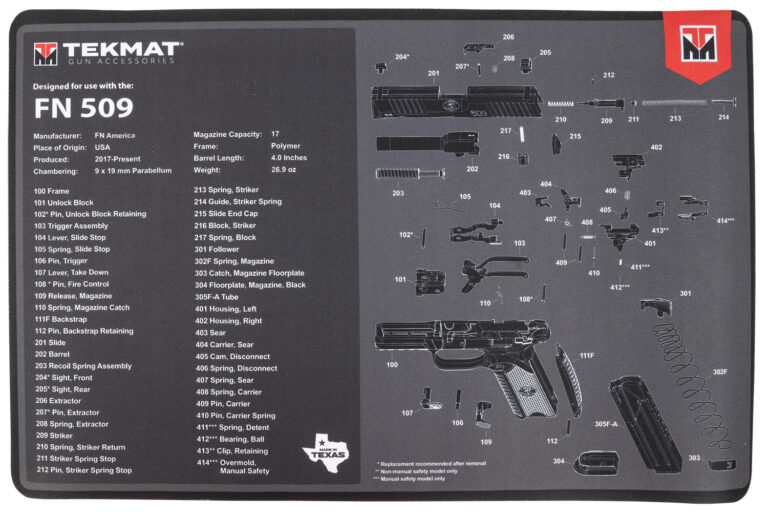 TekMat TEKR17FN509 FN 509 Cleaning Mat Black/Gray Rubber 11″x17″ FN 509 Parts Diagram TekMat TEKR17FN509 FN 509 Cleaning Mat Black/Gray Rubber 11″x17″ FN 509 Parts Diagram