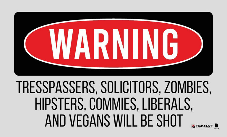 TekMat TEK42TRESPASSERS Trespassers Will Be Shot Door Mat Multi-Color Rubber 25″x42″ TekMat TEK42TRESPASSERS Trespassers Will Be Shot Door Mat Multi-Color Rubber 25″x42″