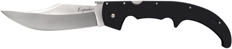 Cold Steel CS62MGC Espada XL 7.50″ Folding Clip Point Plain AUS-10A SS Blade/9.25″ Black w/Polished Bolsters G10 Handle Includes Belt Clip Cold Steel CS62MGC Espada XL 7.50″ Folding Clip Point Plain AUS-10A SS Blade/9.25″ Black w/Polished Bolsters G10 Handle Includes Belt Clip