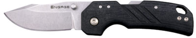 Cold Steel CSFL25DPLC Engage  2.50″ Folding Clip Point Plain Stonewashed 4116 SS Blade/Black GFN Handle Includes Belt Clip