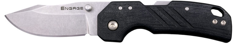 Cold Steel CSFL25DPLC Engage 2.50″ Folding Clip Point Plain Stonewashed 4116 SS Blade/Black GFN Handle Includes Belt Clip Cold Steel CSFL25DPLC Engage 2.50″ Folding Clip Point Plain Stonewashed 4116 SS Blade/Black GFN Handle Includes Belt Clip