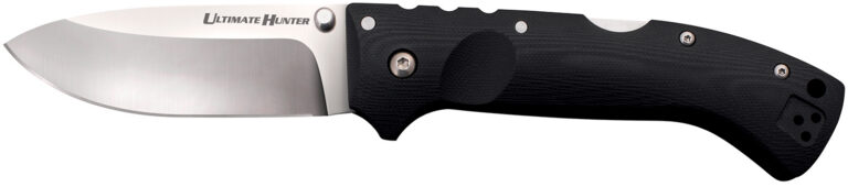 Cold Steel CS30U Ultimate Hunter  3.50″ Folding Drop Point Plain American S35VN Blade/5″ Black G10 Handle Includes Belt Clip