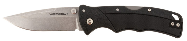 Cold Steel CSFLC3SPSSZ Verdict 3″ Folding Clip Point Plain Stonewashed 4116 SS Blade/Black GFN Handle Includes Belt Clip Cold Steel CSFLC3SPSSZ Verdict 3″ Folding Clip Point Plain Stonewashed 4116 SS Blade/Black GFN Handle Includes Belt Clip