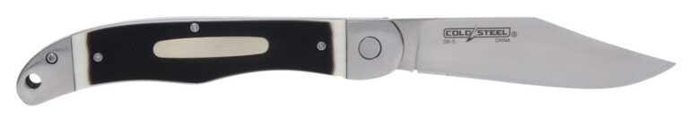 Cold Steel CS20NPM1Z Ranch Boss II 4″ Folding Clip Point Plain Satin Polished/5.25″ Faux Sawed Bone Handle