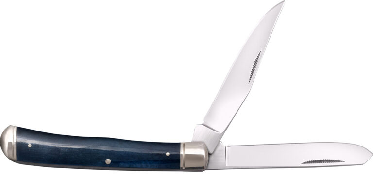 Cold Steel CSFLTRPRB Trapper 3″ Folding Clip/Spey Plain 8Cr13MoV SS Blade/Dark Blue w/Polished Bolsters Bone Handle Cold Steel CSFLTRPRB Trapper 3″ Folding Clip/Spey Plain 8Cr13MoV SS Blade/Dark Blue w/Polished Bolsters Bone Handle
