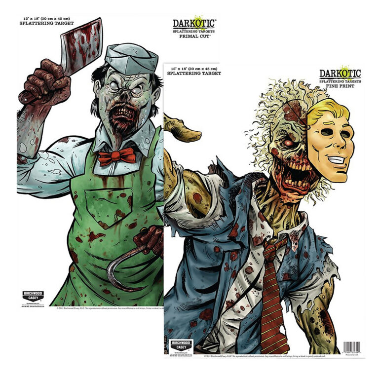 Birchwood Casey 35638 Darkotic Primal Cut Zombie Butcher/Lawyer Hanging Paper All Firearms 12″ x 18″ Impact Enhancement Splatter 8 Targets Birchwood Casey 35638 Darkotic Primal Cut Zombie Butcher/Lawyer Hanging Paper All Firearms 12″ x 18″ Impact Enhancement Splatter 8 Targets