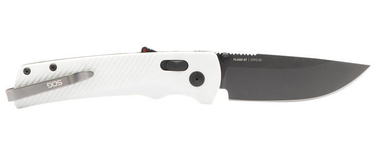 S.O.G SOG11181041 Flash AT 3.45″ Folding Straight Back Plain TiNi Cryo D2 Steel Blade, Concrete Gray Textured GRN Handle S.O.G SOG11181041 Flash AT 3.45″ Folding Straight Back Plain TiNi Cryo D2 Steel Blade, Concrete Gray Textured GRN Handle
