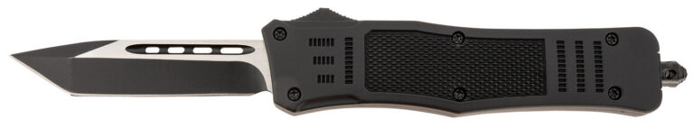 Steel River Knives T618BT Spartan  Medium 3.25″ Tanto Plain Black/Silver 440C SS Blade/ 4.50″ Black Aluminum Zinc Alloy Handle