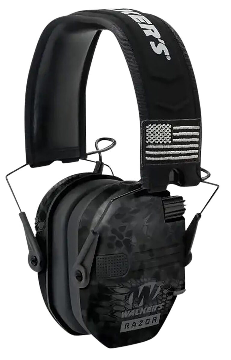 Walker’s GWPRSEMPATKPT Razor Patriot Slim Muff 23 dB Over the Head Kryptek Highlander/Black Polymer