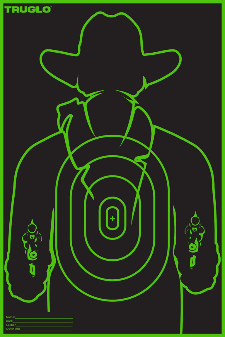 TruGlo TG16A12B Tru-See Gunslinger Target Self-Adhesive Heavy Paper Black/Green 12″x18″ Cowboy 12 Pack TruGlo TG16A12B Tru-See Gunslinger Target Self-Adhesive Heavy Paper Black/Green 12″x18″ Cowboy 12 Pack