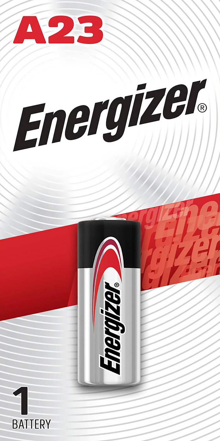 Energizer A23BPZ A23 Battery  Silver Miniature Alkaline 12 Volts, 50 mAh Qty (72) Single Pack