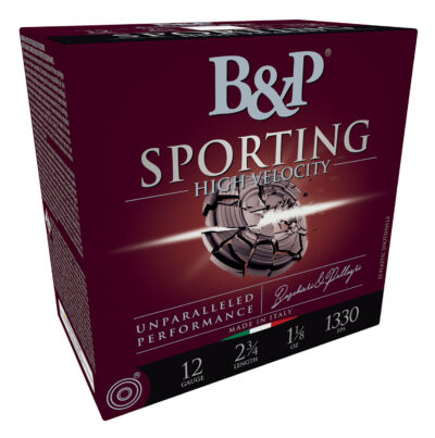 B&P 12B8SCH8 Sporting Clay  12Gauge 2.75″ 1 1/8oz 8Shot 25 Per Box/10 Case