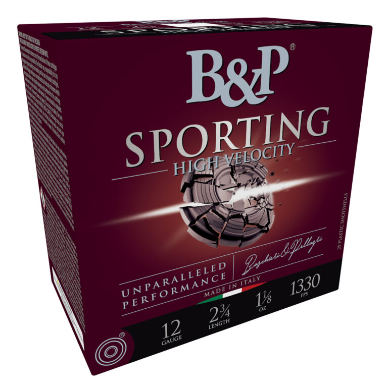 B&P 12B8SCH8 Sporting Clay  12Gauge 2.75″ 1 1/8oz 8Shot 25 Per Box/10 Case