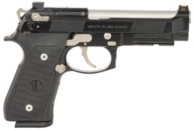 Langdon Tactical Tech LTT92ECB Beretta 92 Elite  9mm Luger 18+1 4.70″ Target Crown Steel Barrel, Black Serrated Steel Slide, Black Frame w/Picatinny Rail, Black VZ G10 Grip
