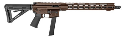 Diamondback DB1418P071 DB15  9mm Luger 32+1 16″, Midnight Bronze Rec/M-Lok Handgaurd, Carbon Lower, Black Magpul CTR Stock/K2 Grip, Flash Hider