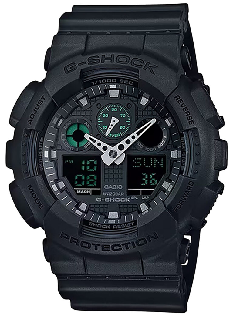 G-shock/vlc Distribution GA100MB1ACR G-Shock Tactical Black Stainless Steel Bezel 145-215mm G-shock/vlc Distribution GA100MB1ACR G-Shock Tactical Black Stainless Steel Bezel 145-215mm