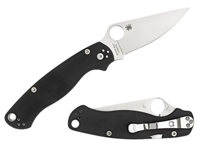 Spyderco C81GPLE2 Para Military 2 3.42″ Folding Plain Satin CPM S45VN SS Blade Black Textured G10 Handle Left Hand Includes Pocket Clip Spyderco C81GPLE2 Para Military 2 3.42″ Folding Plain Satin CPM S45VN SS Blade Black Textured G10 Handle Left Hand Includes Pocket Clip