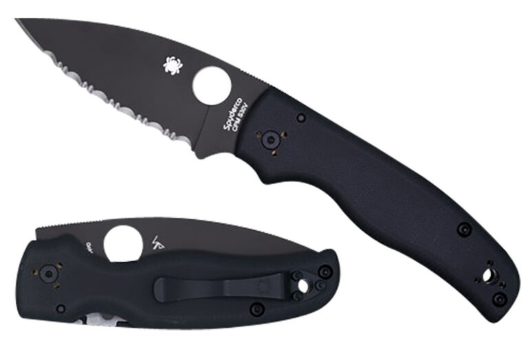 Spyderco C229GSBK Shaman 3.58″ Folding Serrated Black DLC CPM S30V SS Blade/Black Textured G10 Handle Includes Pocket Clip Spyderco C229GSBK Shaman 3.58″ Folding Serrated Black DLC CPM S30V SS Blade/Black Textured G10 Handle Includes Pocket Clip
