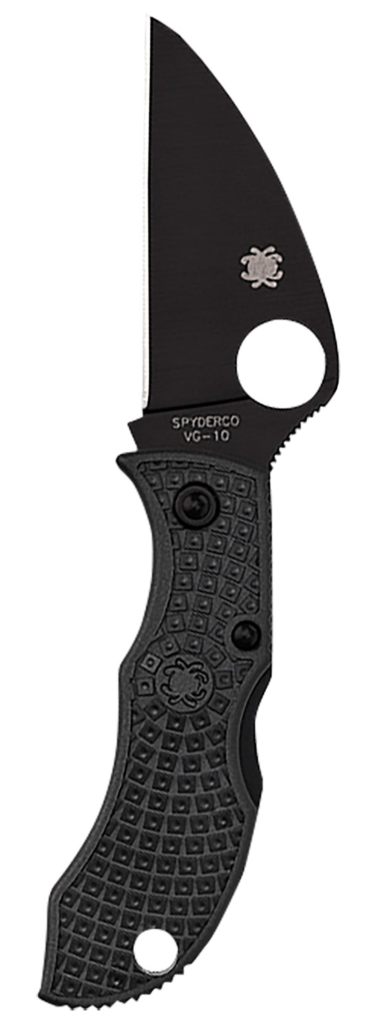 Spyderco MBKWPBK Manbug 1.91″ Folding Wharncliffe Plain Non-Reflective Black TiCN VG-10 SS Blade/Black Textured FRN Handle Spyderco MBKWPBK Manbug 1.91″ Folding Wharncliffe Plain Non-Reflective Black TiCN VG-10 SS Blade/Black Textured FRN Handle