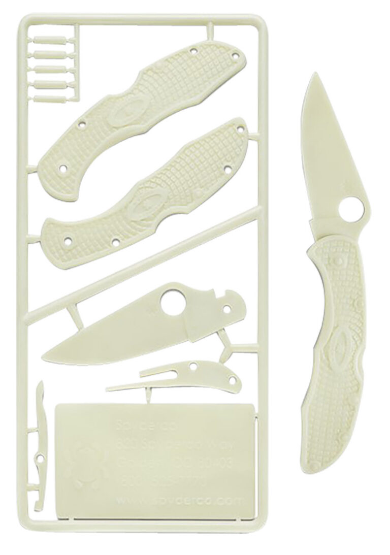 Spyderco PLKIT1 Delica 4 Plastic Kit For Children Ages 7+ Glow-In-The-Dark Plastic