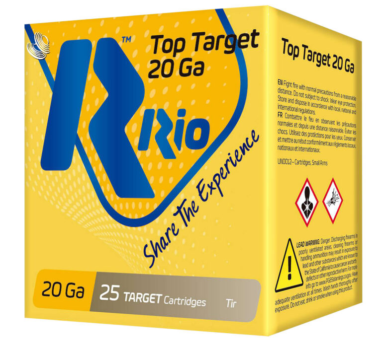 Rio Ammunition TT209 Top Target  20 Gauge 2.75″ 7/8 oz 9 Shot 25 Per Box/ 10 Case