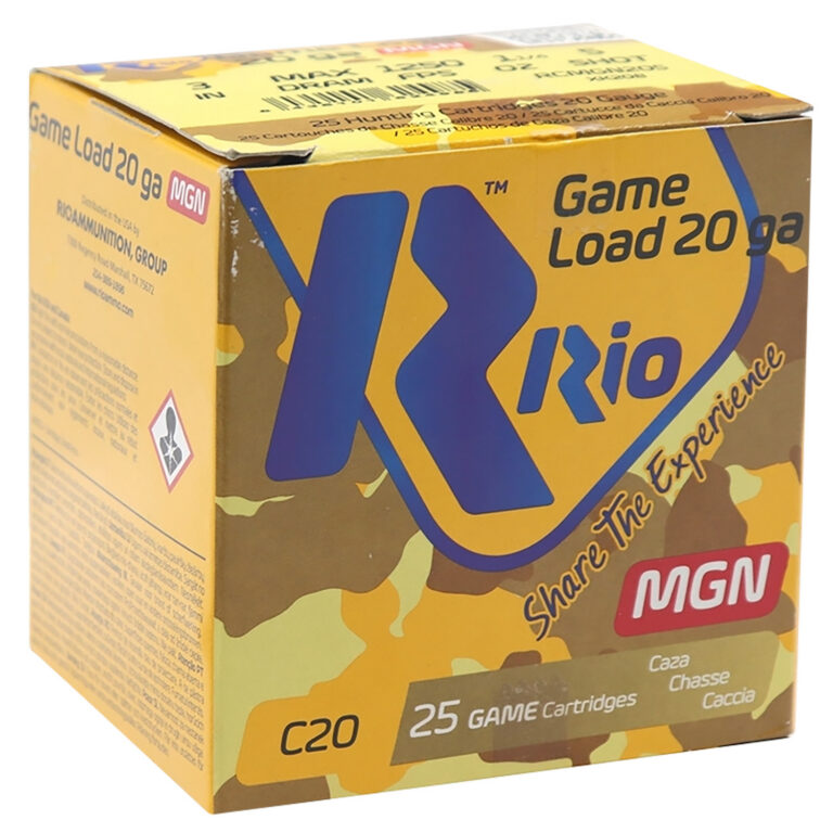 Rio Ammunition RC20MGN5 Game Load 20Gauge 3″ 1 1/4oz 5Shot 25 Per Box/10 Case Rio Ammunition RC20MGN5 Game Load 20Gauge 3″ 1 1/4oz 5Shot 25 Per Box/10 Case