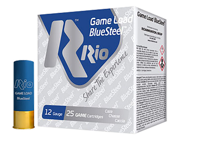 Rio Ammunition GLBS325 Game Load BlueSteel 12Gauge 2.75″ 1 1/8oz 5Shot 25 Per Box/10 Case Rio Ammunition GLBS325 Game Load BlueSteel 12Gauge 2.75″ 1 1/8oz 5Shot 25 Per Box/10 Case