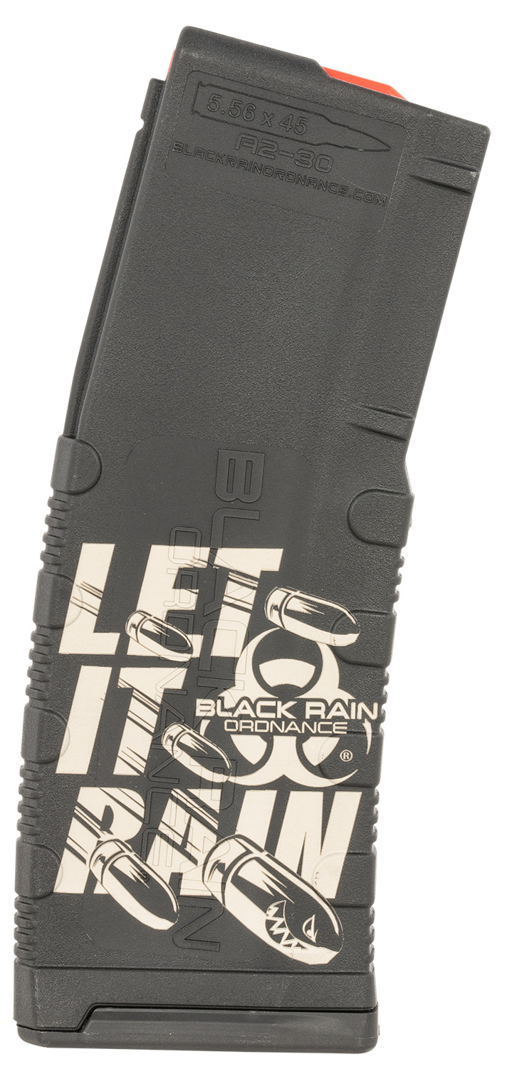 Black Rain Ordnance MAG30LETITRAINB Magazine 30rd 223 Rem/5.56 NATO Let It Rain Bullet Engraving Fits AR-15 Platform Black Rain Ordnance MAG30LETITRAINB Magazine 30rd 223 Rem/5.56 NATO Let It Rain Bullet Engraving Fits AR-15 Platform