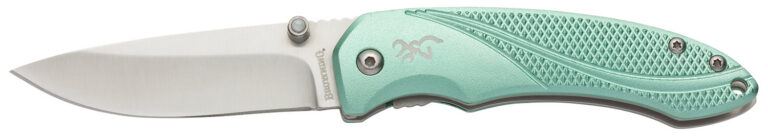 Browning 3220360 Allure EDC 2.88″ Folding Drop Point Plain 7Cr17MoV SS Blade, Mint Green Textured Anodized Aluminum Handle, Includes Pocket Clip Browning 3220360 Allure EDC 2.88″ Folding Drop Point Plain 7Cr17MoV SS Blade, Mint Green Textured Anodized Aluminum Handle, Includes Pocket Clip